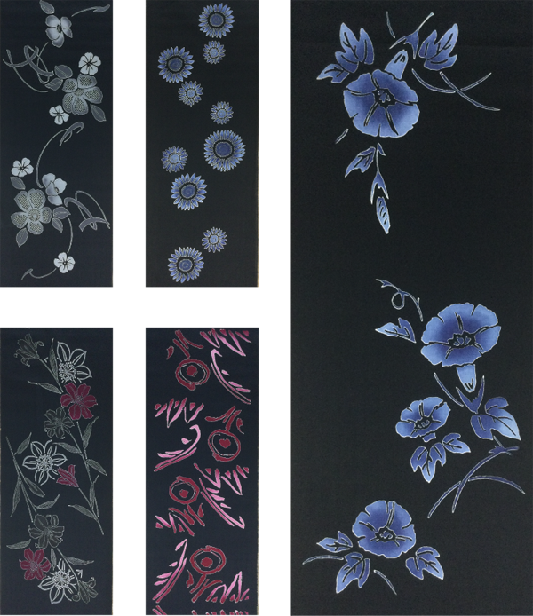 高級浴衣(黒地)